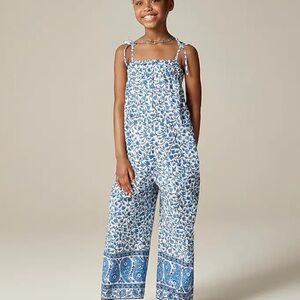 Crewcuts Blue and White Leaf Print Outfit